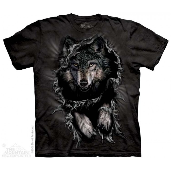 突破狼 B.THROUGH WOLF 动物猛兽图案T恤 THE MOUNTAIN 3DT恤 | TMTEE.com