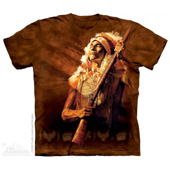 THE MOUNTAIN 3DT恤 印第安人物图案T恤 无须再谈