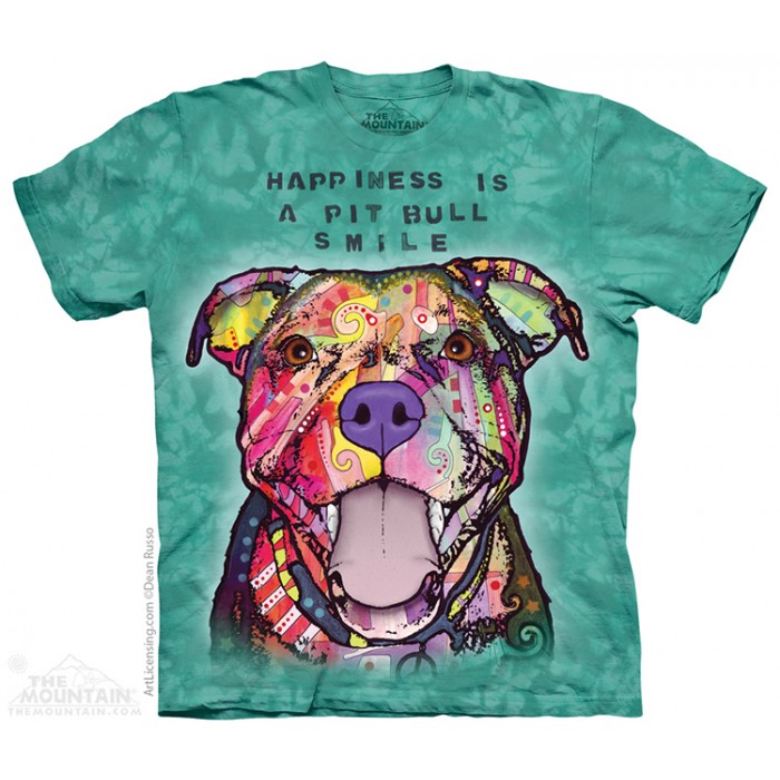 微笑比特犬 PIT BULL SMILE 宠物犬图案T恤 THE MOUNTAIN 3DT恤 | TMTEE.com