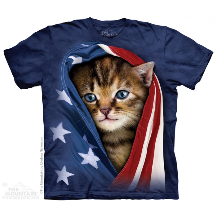 美国旗小猫 Patriotic Kitten 猫咪图案T恤 THE MOUNTAIN 3DT恤