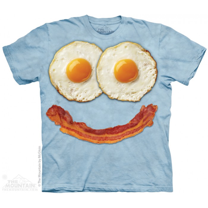 煎蛋培根笑脸 EGG FACE 食物图案T恤 THE MOUNTAIN 3DT恤 | TMTEE.com