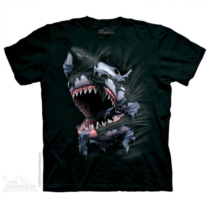 THE MOUNTAIN 3DT恤 鲨鱼图案T恤 突破鲨 远古生物|海洋