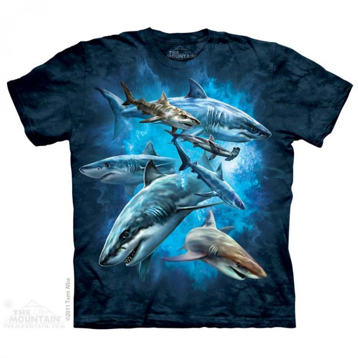 THE MOUNTAIN 3DT恤 动物图案T恤 鲨鱼群 远古生物|海洋