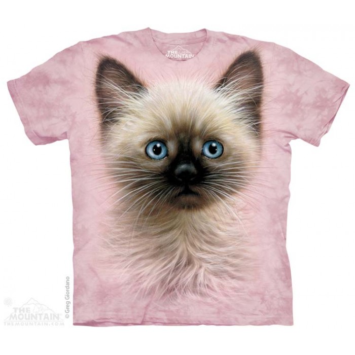 美国THE MOUNTAIN 3DT恤 猫图案T恤 暹罗小猫 猫咪