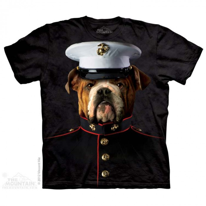 THE MOUNTAIN 3DT恤 动物图案T恤 斗牛犬海军 武装士兵