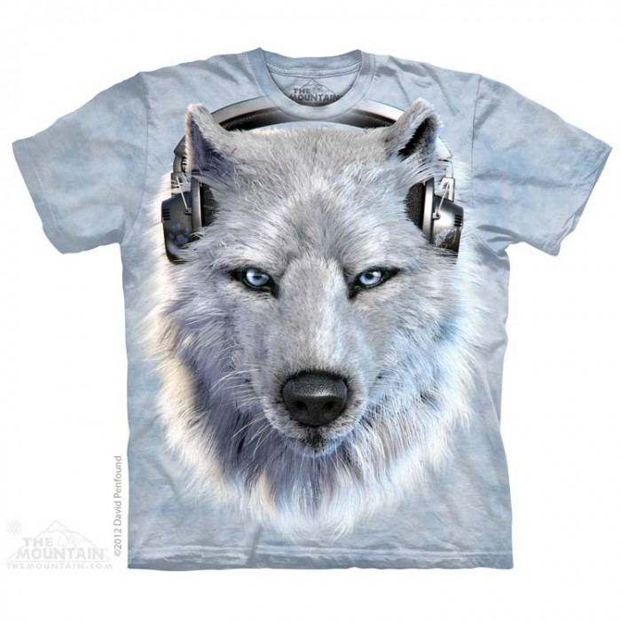 THE MOUNTAIN 3DT恤 动物图案T恤 白狼DJ 兽人