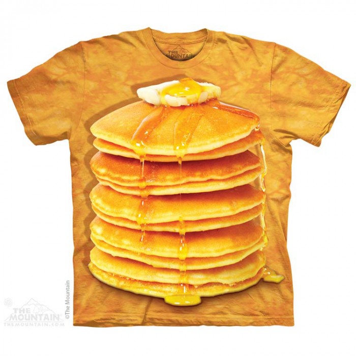 THE MOUNTAIN 3DT恤 食物图案T恤 一堆煎饼 魔法世界