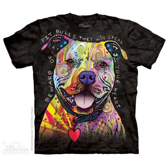 THE MOUNTAIN 3DT恤 狗图案T恤 涂鸦比特犬 宠物狗