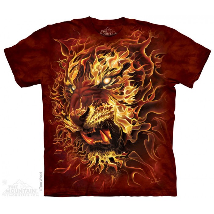火焰虎 FIRE TIGER 猛兽图案T恤 THE MOUNTAIN 3DT恤（2016）| TMTEE.com