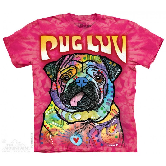 爱心巴哥犬 PUG LUV 狗狗图案T恤 THE MOUNTAIN 3DT恤（2016）| TMTEE.com