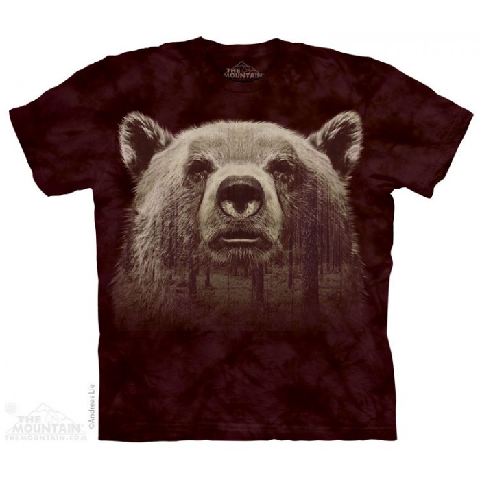森林与熊 BEAR FACE FOREST 动物图案T恤 THE MOUNTAIN 3DT恤（2016）| TMTEE.com