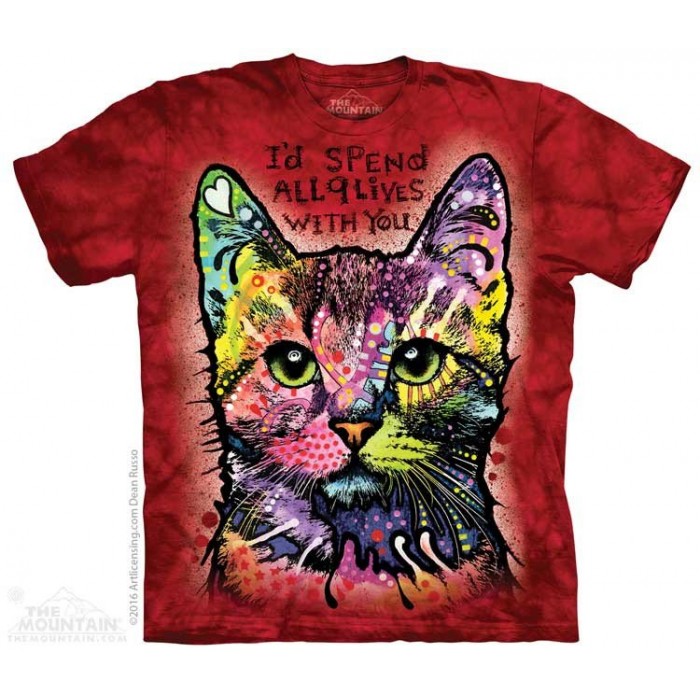 九条命 Russo 9 Lives 涂鸦猫咪图案T恤 THE MOUNTAIN 3DT恤 (2017) | TMTEE.com