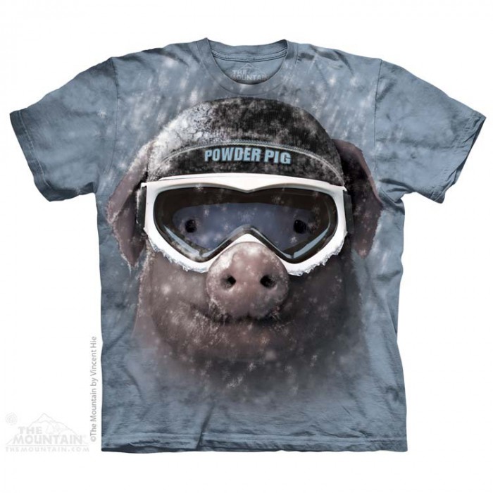 THE MOUNTAIN 3DT恤 动物图案T恤 雪地猪 兽人