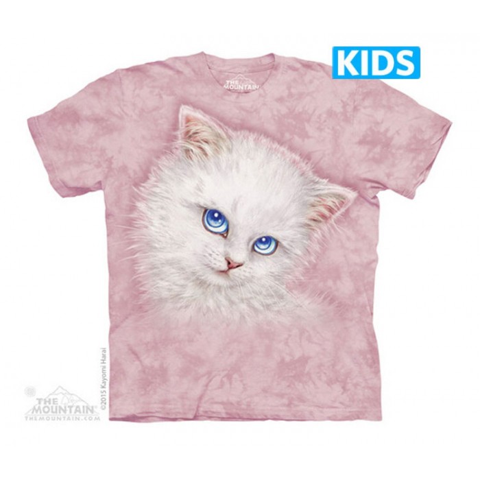 蔚蓝眼睛 Sapphire Eyes Cat - Kids 猫咪T恤 美国 THE MOUNTAIN 3DT恤(2016)【少女|儿童】|TMTEE.com