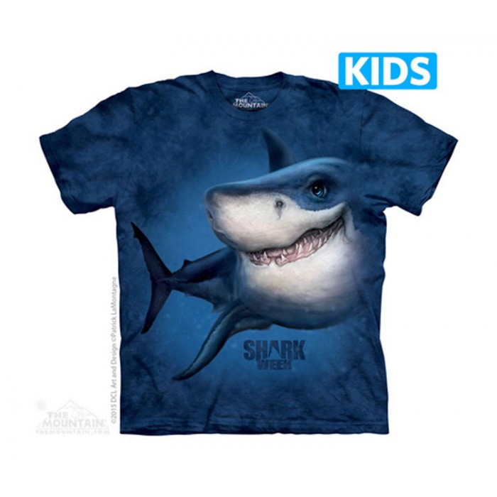 可爱鲨鱼 SHARKINESS - Kids 鲨鱼图案T恤 美国THE MOUNTAIN 3DT恤（2016）【少女|儿童】