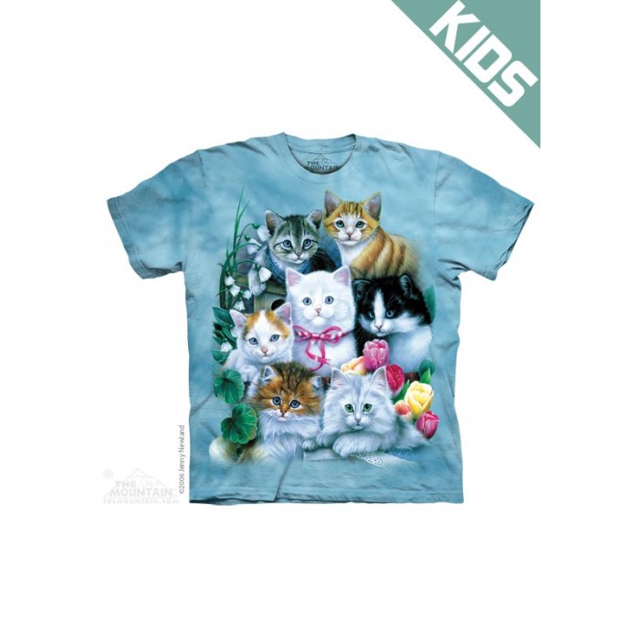 小猫咪KITTENS - Kids猫咪图案T恤 THE MOUNTAIN 3DT恤【少女|儿童】