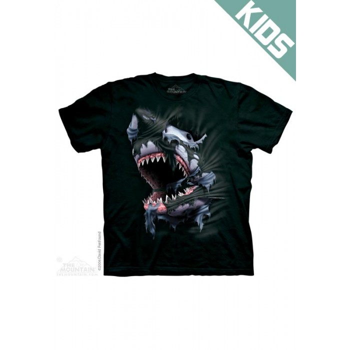 【少女|儿童】鲨鱼突破 Breakthrough Shark - Kids  海洋图案T恤