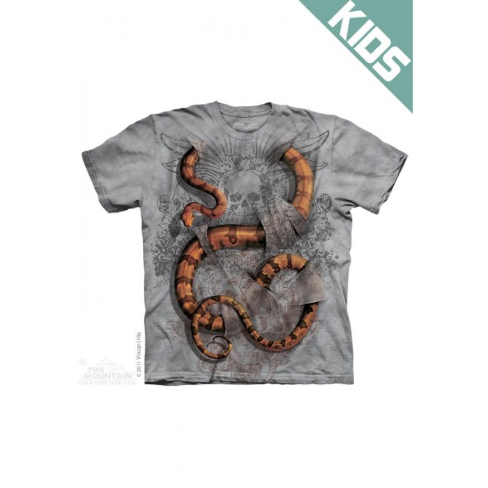 蟒蛇Boa Constrictor -Kids蟒蛇图案T恤 THE MOUNTAIN 3DT恤【少女|儿童】