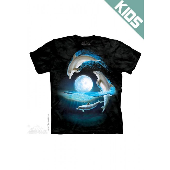 海豚月亮OVER THE MOON - Kids  海洋图案T恤 THE MOUNTAIN 3DT恤【少女|儿童】