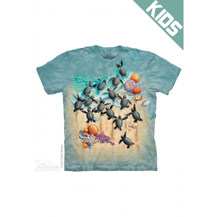 小海龟GREEN TURTLE HATCH - Kids海洋图案T恤 THE MOUNTAIN 3DT恤【少女|儿童】