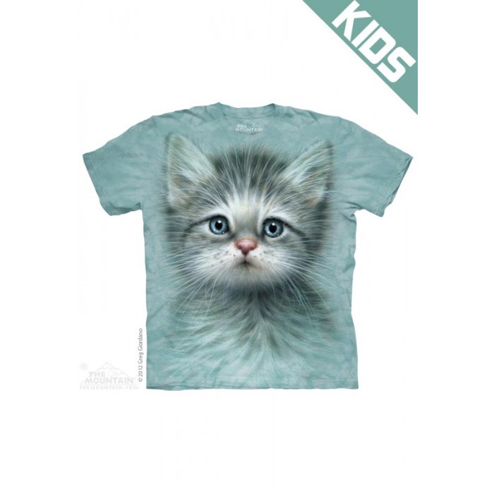 蓝眼萌猫BLUE EYED KITTEN - Kids猫咪图案T恤 THE MOUNTAIN 3DT恤【少女|儿童】