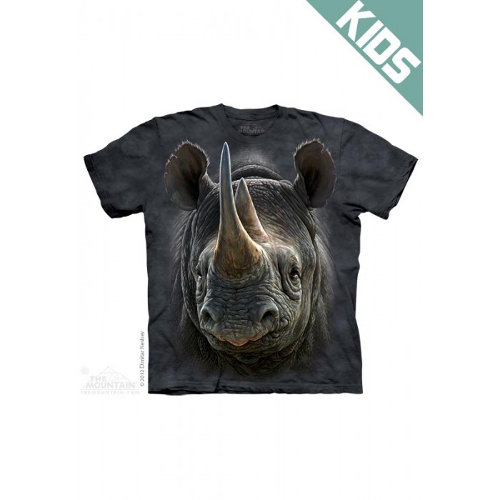 犀牛Black Rhino - Kids动物图案T恤 THE MOUNTAIN 3DT恤【少女|儿童】