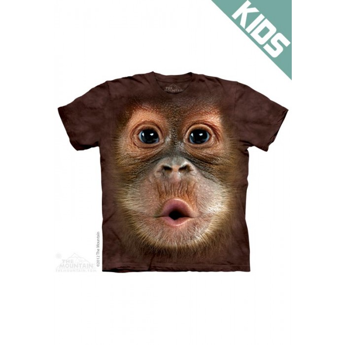 小猩猩BIG FACE BABY ORANGUTAN - Kids动物图案T恤 THE MOUNTAIN 3DT恤【少女|儿童】