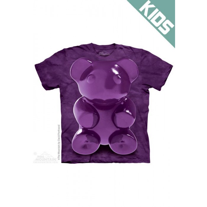 紫色Q熊BF PURPLE CHEWY BEAR - Kids食物图案T恤 THE MOUNTAIN 3DT恤【少女|儿童】