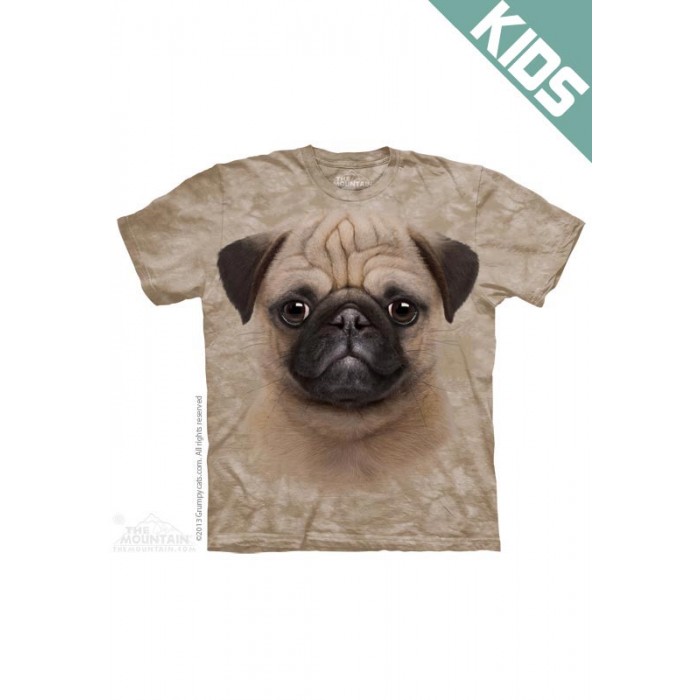 巴哥幼犬PUG PUPPY - Kids宠物图案T恤 THE MOUNTAIN 3DT恤【少女|儿童】