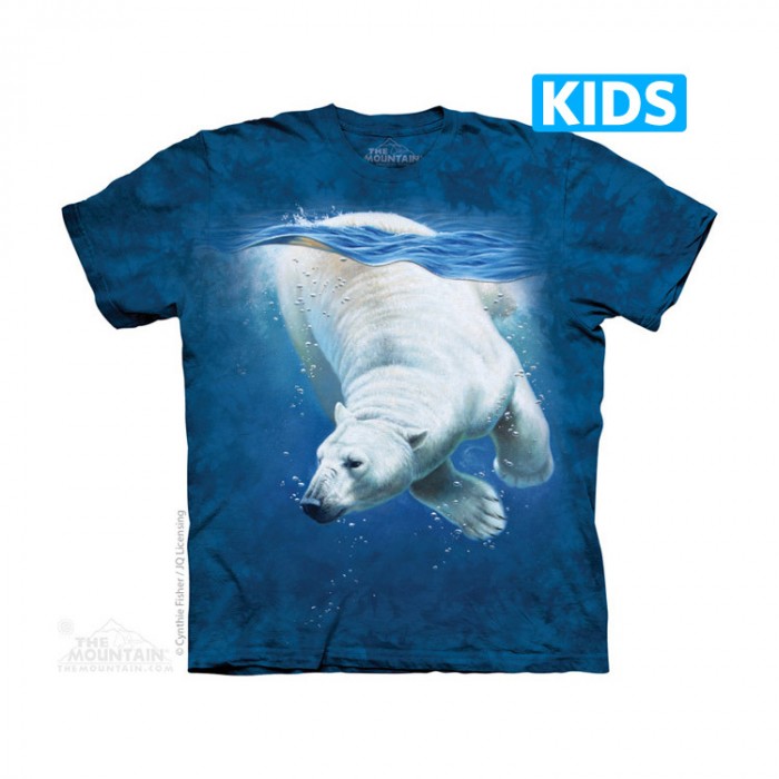 北极熊潜水 POLAR BEAR DIVE - Kids 海洋动物T恤 美国 THE MOUNTAIN 3DT恤(2015)【少女|儿童】|TMTEE.com