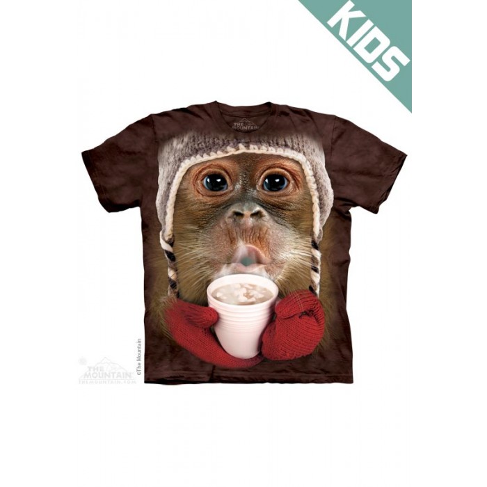 热可可小猩猩HOT COCOA ORANGUTAN - Kids动物图案T恤 THE MOUNTAIN 3DT恤【少女|儿童】