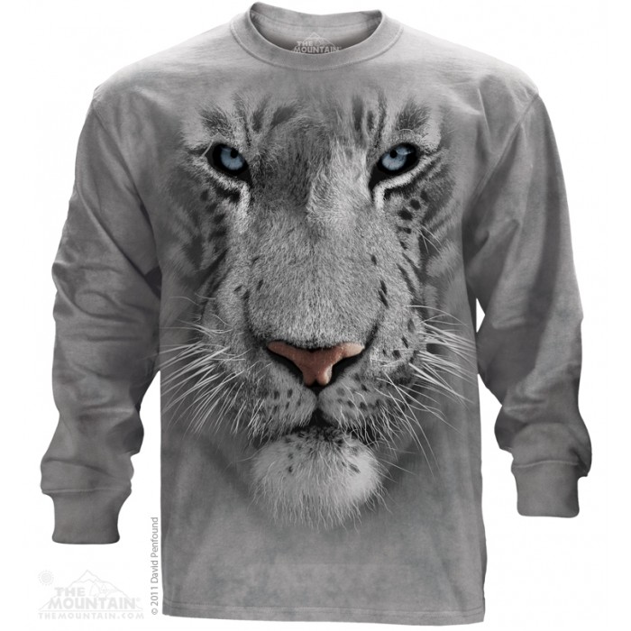 白虎脸 White Tiger Face LS  猛兽图案长袖T恤 THE MOUNTAIN 3D长袖T恤