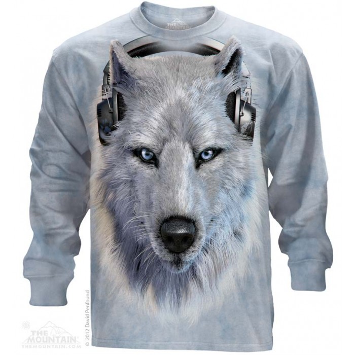 DJ白狼 White Wolf DJ LS  动物图案长袖T恤 THE MOUNTAIN 3D长袖T恤