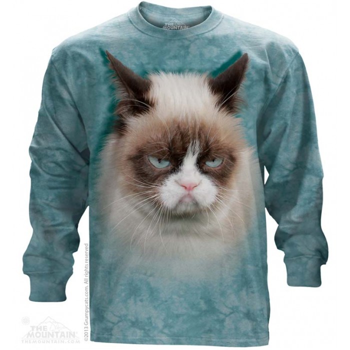 臭脸猫 GRUMPY CAT LS 猫咪图案长袖T恤 THE MOUNTAIN 3D长袖T恤