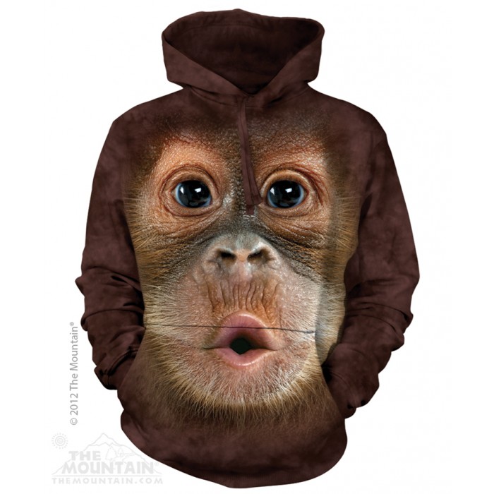 小猩猩 Big Face Baby Orangutan HD 动物图案卫衣 THE MOUNTAIN 3D卫衣