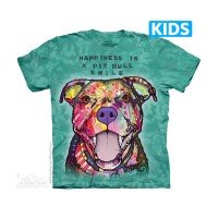 微笑比特犬PIT BULL SMILE - Kids 宠物 狗图案T恤 美国 THE MOUNTAIN 3DT恤(2015)【少女|儿童】| TMTEE.com