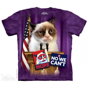 臭脸猫总统版 GRUMPY FOR PRESIDENT 猫咪T恤 THE MOUNTAIN 3DT恤
