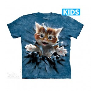突破小猫 GINGER KITTEN -Kids 宠物 猫图案T恤 THE MOUNTAIN 3DT恤【少女|儿童】