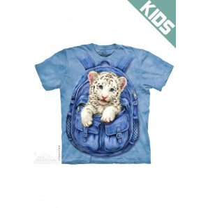 背包白虎Backpack White Tiger -Kids宠物图案T恤 Kayomi Harai THE MOUNTAIN 3DT恤【少女|儿童】