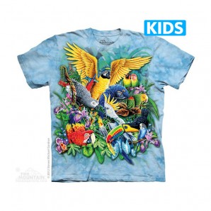 热带鸟类BIRDS OF THE TROPICS -Kids 鸟类图案T恤 THE MOUNTAIN 3DT恤【少女|儿童】