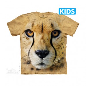 濒危猎豹 BIG FACE CHEETAH -Kids 猛兽图案T恤 THE MOUNTAIN 3DT恤【少女|儿童】