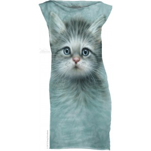 蓝眼萌猫  连衣裙 Blue Eyed Kitten Mini Dress 宠物图案连衣裙 THE MOUNTAIN 3D连衣裙