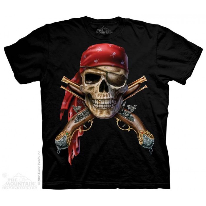 骷髅海盗 SKULL MUSKETS 骷髅图案T恤 THE MOUNTAIN 3DT恤