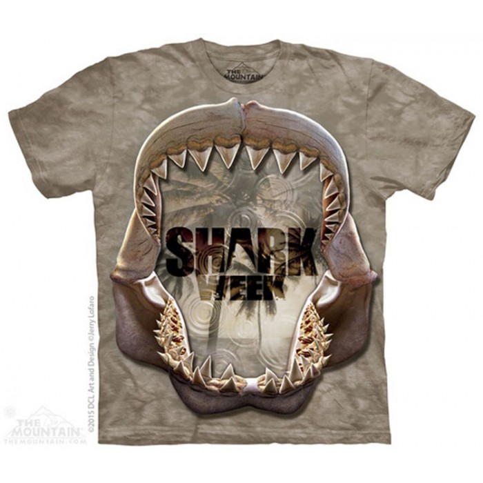 鲨鱼骨头 SHARK WEEK REFLECTION 鲨鱼图案T恤 美国THE MOUNTAIN 3DT恤（2016）