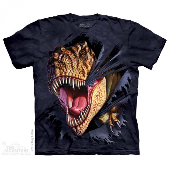 THE MOUNTAIN 3DT恤 恐龙图案T恤 暴龙撕裂 远古生物|海洋