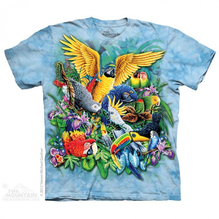 THE MOUNTAIN 3DT恤 鹦鹉图案T恤 热带鸟类 猛禽飞鸟