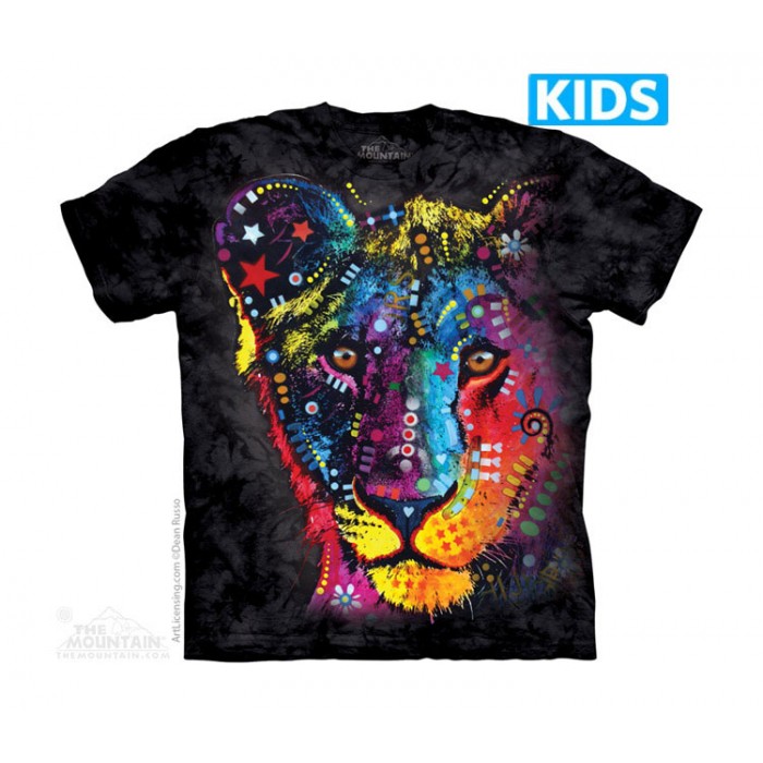 涂鸦狮子 Russo Lion Kids 猛兽图案T恤 THE MOUNTAIN 3DT恤(2015)【少女|儿童】