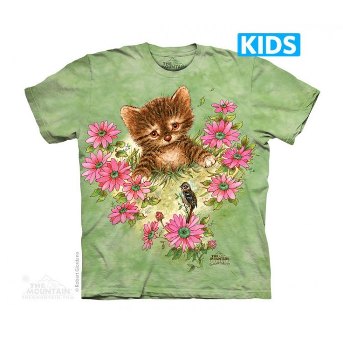 好奇小猫 CURIOUS LT KITTEN - Kids 猫咪T恤 美国 THE MOUNTAIN 3DT恤(2016)【少女|儿童】|TMTEE.com