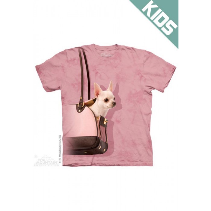 吉娃娃HANDBAG CHIHUAHUA - Kids宠物图案T恤 THE MOUNTAIN 3DT恤【少女|儿童】