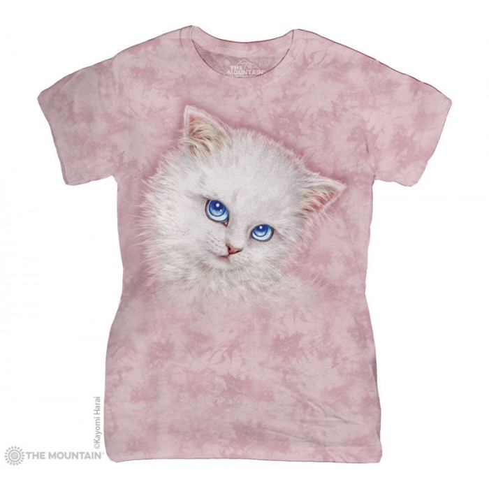 蔚蓝眼睛 Sapphire Eyes 猫咪图案 Ladies T恤 Kayomi Harai THE MOUNTAIN 3D女士T恤 (2017)